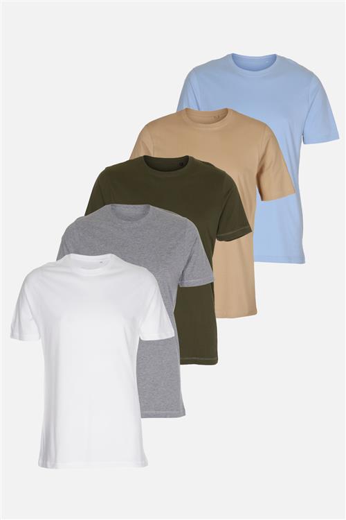 5 stk. Basic T-shirts – - Herre - Default Title - TeeShoppen