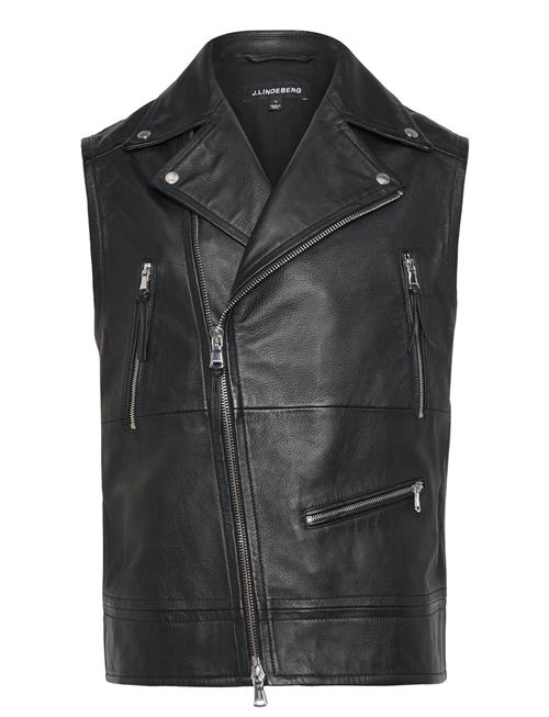 Barrett Leather Biker Vest J. Lindeberg Black