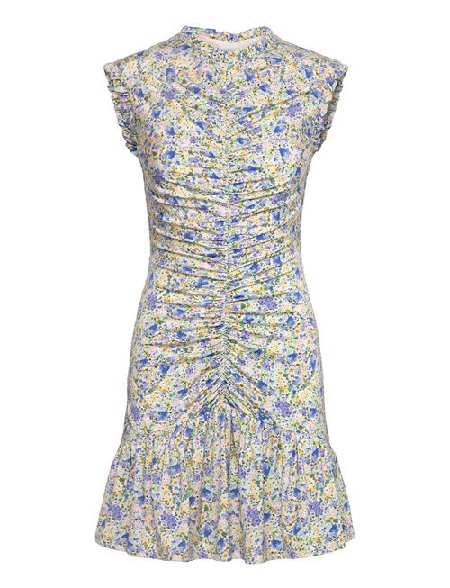 Agnes Draped Jersey Mini Dress Malina Patterned