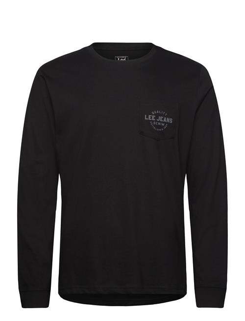 Ls Pocket Logo Tee Lee Jeans Black