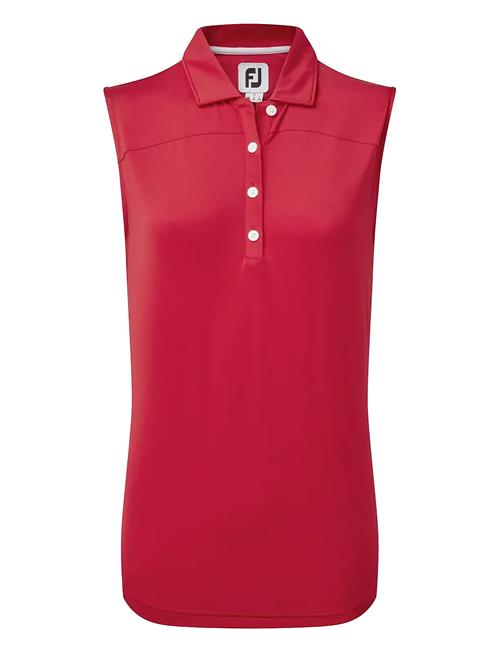 Women's Mesh Back Solid Sleeveless Lisle FootJoy Red