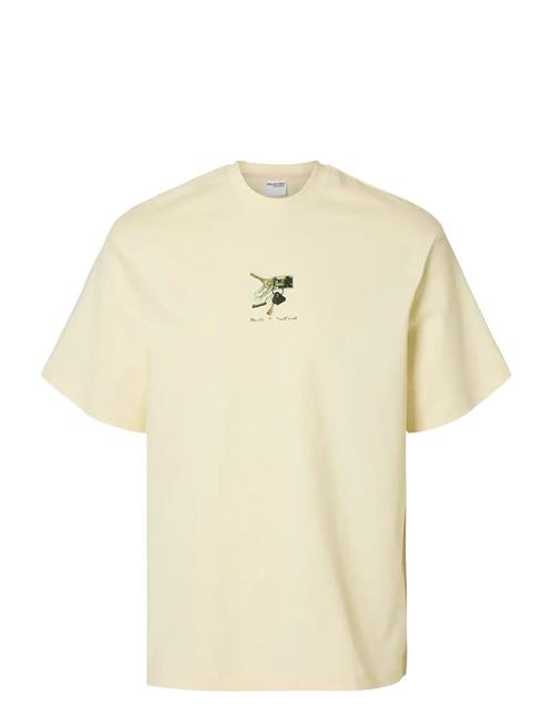 Slhrelaxkai Print Ss O-Neck Tee Selected Cream