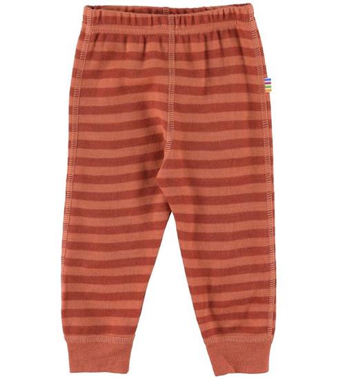 Se Joha Leggings - Uld - Orange/Rødstribet ved KidsWorld