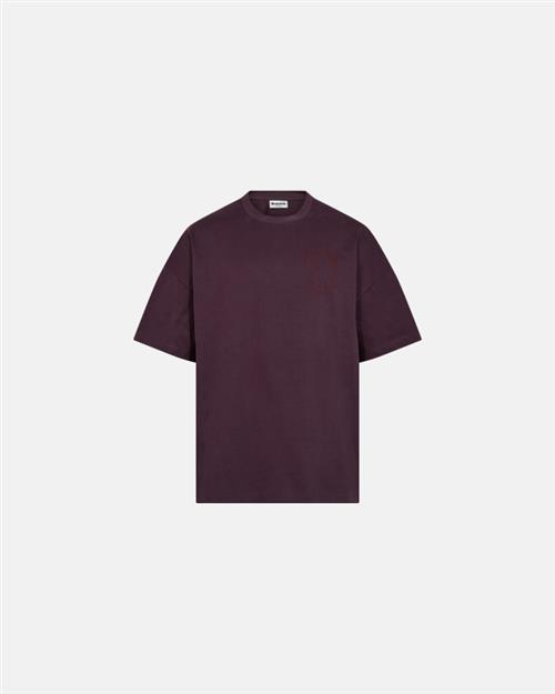 T-shirt m. print "dev" | 100 bomuld | Lilla