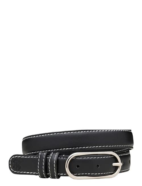 Glossy Nola Leather Belt Becksöndergaard Brown