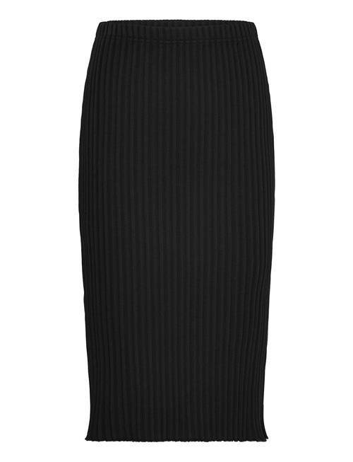 Cotton Rib Slip Skirt Filippa K Black