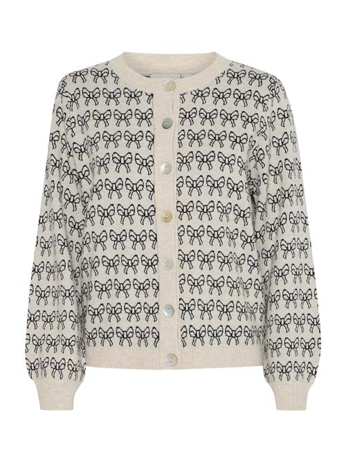 ICHI Cardigan 'Brielle'  lysebeige / lysegrå / sort
