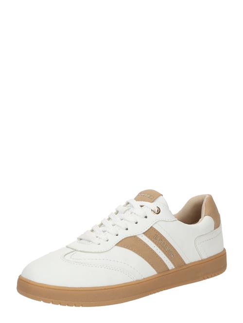 s.Oliver Sneaker low  mørkebeige / hvid