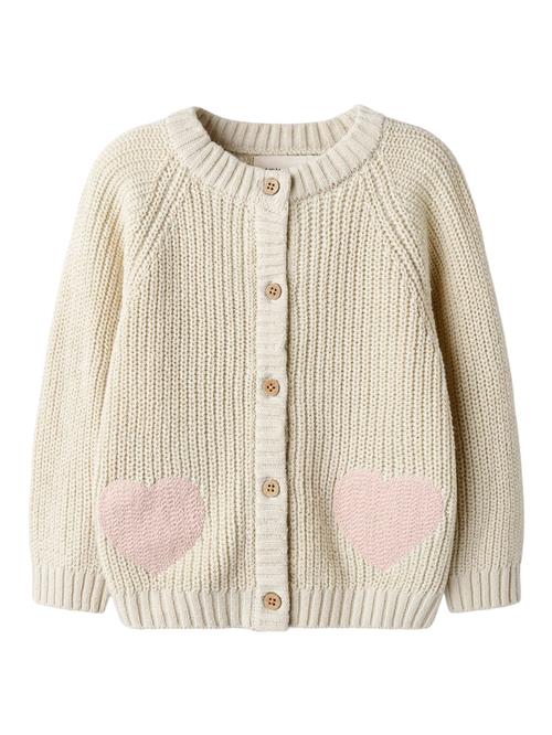 NAME IT Cardigan  lyserød / uldhvid