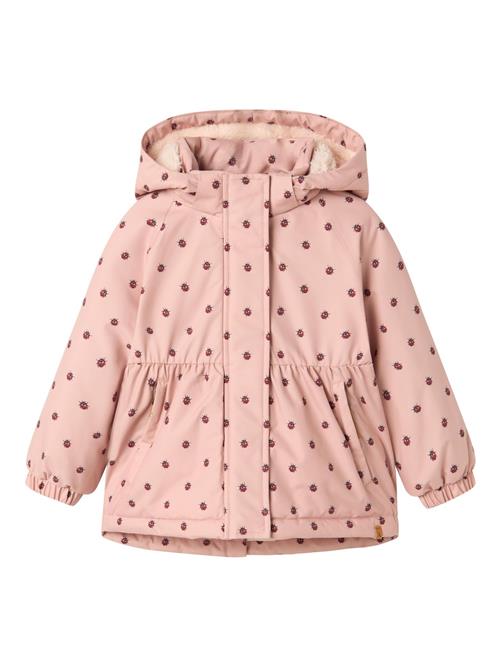 NAME IT Overgangsjakke 'Snow05'  lys pink / mørk pink / sort