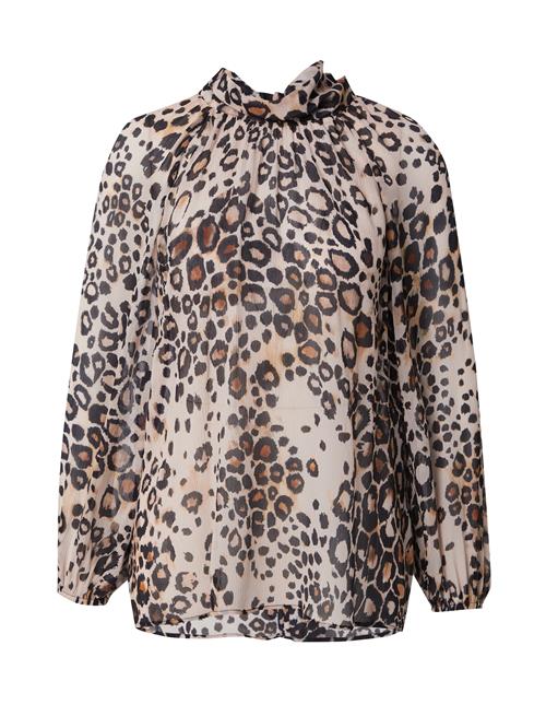 Marc Cain Bluse  camel / choko / sort