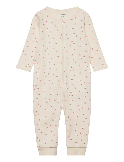 Nbfnightsuit Zip Buttercream Hearts Noos Name It Cream