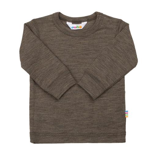 Joha Langærmet Uldtop Brown Melange  Brown Melange-90 cm Wool Brun  90 cm  Unisex