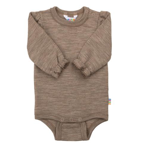 Joha Uldbaby Body Beige Melange  Beige Melange-80 cm Wool Beige  80 cm  Unisex