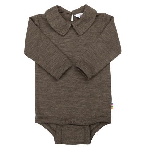Joha Babyuld Body Med Krave Brown Melange  Brown Melange-70 cm Wool Brun  70 cm  Unisex