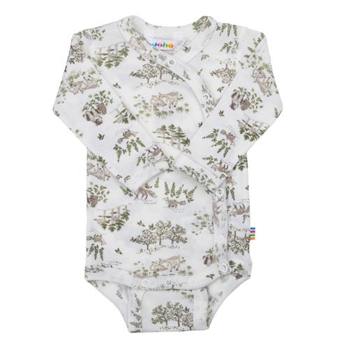 Joha Babyuld Body Med Sidelukning Off White  Off white-70 cm Wool Hvid  70 cm  Unisex