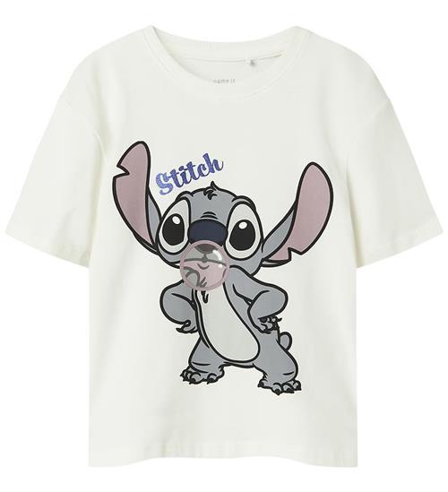 Se Name It T-Shirt - Noos - NkfAkun - Stitch - Cloud Dancer ved KidsWorld