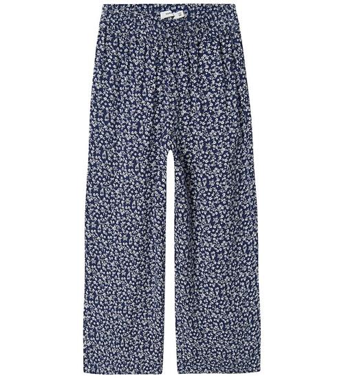 Name It Bukser - NkfNettia - Wide - Blueprint/FLOWER