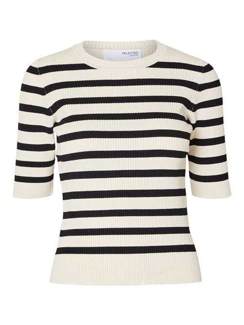SELECTED Pullover 'Mala'  creme / sort