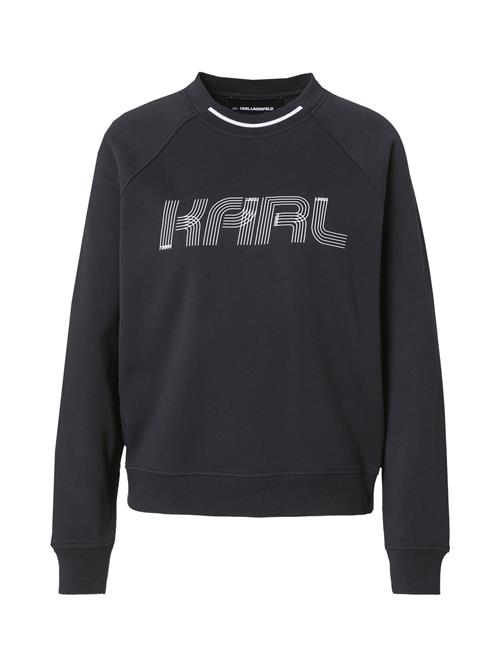 Karl Lagerfeld Sweatshirt 'ATHLEISURE'  sort / hvid