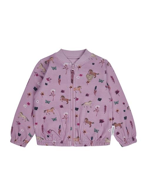 STACCATO Sweatjakke  brun / smaragd / gammelrosa / offwhite