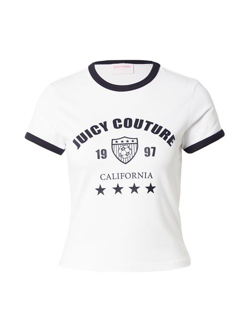 Juicy Couture Shirts 'The Arched Football Ringer'  sort / hvid