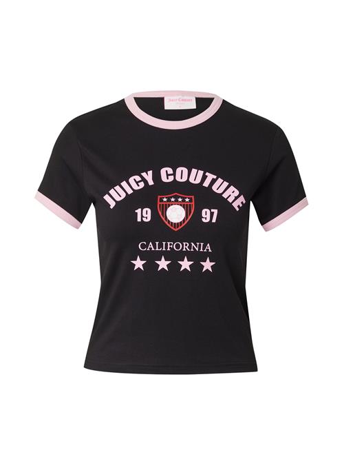 Juicy Couture Shirts 'The Arched Football Ringer'  rosé / rød / sort / offwhite
