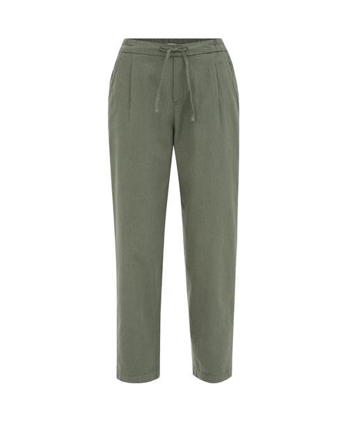 Se WE Fashion Bukser med lægfolder  gran ved About You