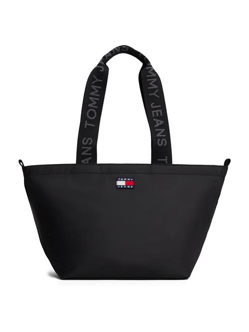 Tommy Jeans Shopper 'Ess'  grå / rød / sort / hvid