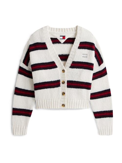 Tommy Jeans Cardigan  blodrød / burgunder / sort / hvid