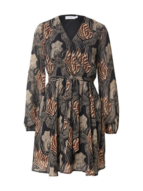 VILA Kjole 'VILIORA'  beige / cognac / sort