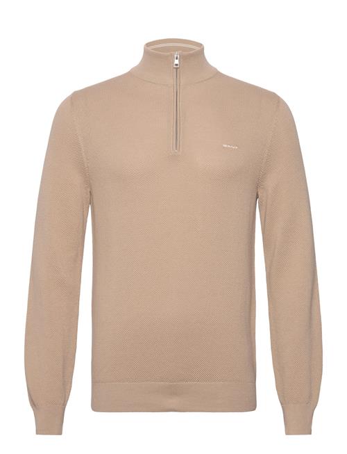 Cotton Pique Halfzip GANT Beige