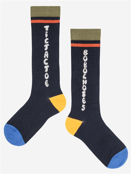 Bobo Choses Tic Tac Toe Ekstra Lange Sokker Midnight Blue  Midnight Blue 26-28 EU  Blå  26-28 EU  mand