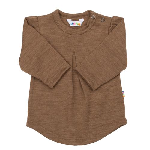 Joha Langærmet Uldbluse Warm Brown  Warm brown-80 cm Wool Brun  80 cm  Unisex