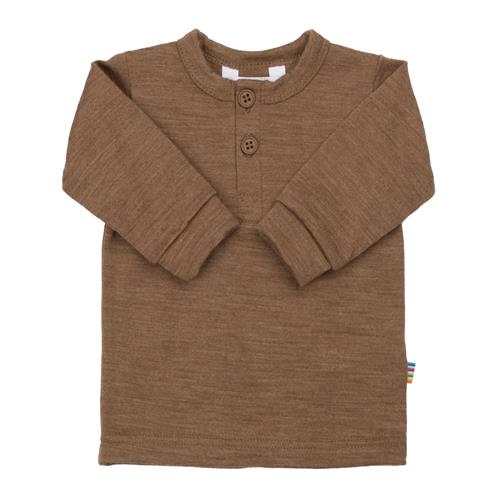 Joha Langærmet Uldtop Warm Brown  Warm brown-100 cm Wool Brun  100 cm  Unisex