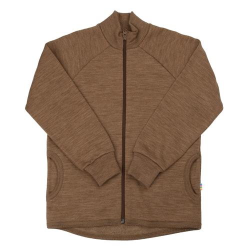 Joha Uldcardigan Med Lynlås Warm Brown  Warm brown-90 cm Wool Brun  90 cm  Unisex
