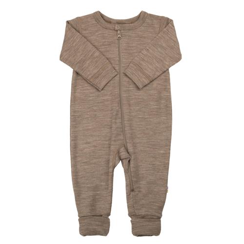 Joha Uld Onesie Beige Melange  Beige Melange-90 cm Wool Beige  90 cm  Unisex