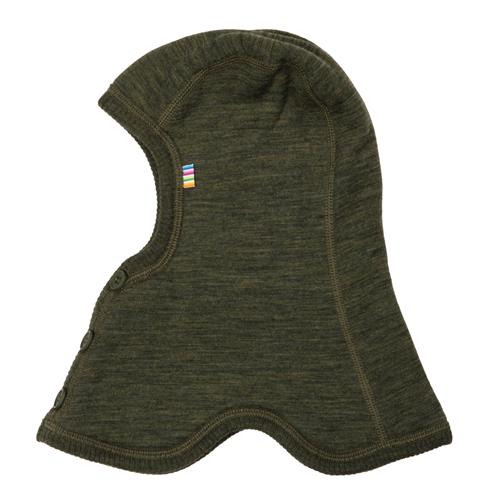 Joha Balaclava I Uld Med Knapper Moss Green  Moss green-48 cm Wool Grøn  48 cm  Unisex