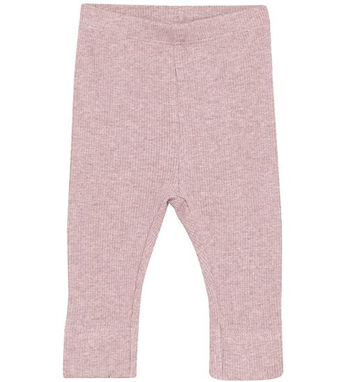 Fixoni Leggings - Rib - Pale Mauve Melange