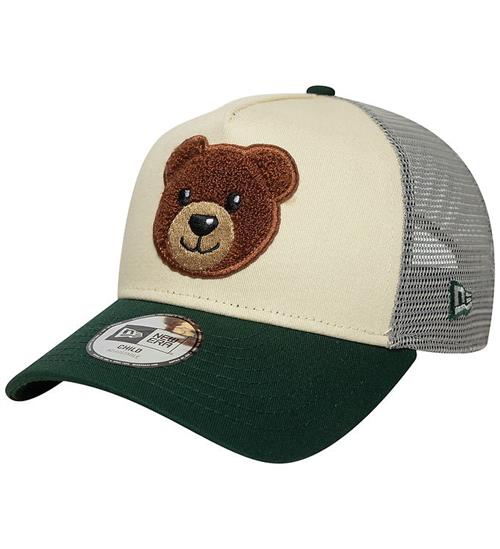 New Era Kasket - Trucker - Bear - Lysebeige/Grøn