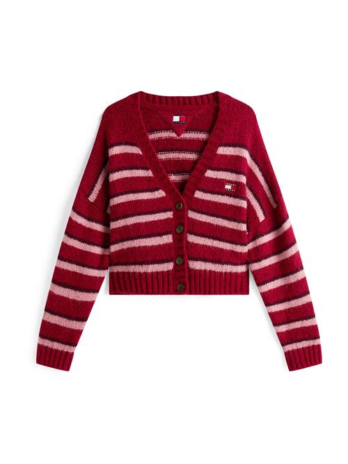 Se Tommy Jeans Cardigan  lyserød / rød / sort ved About You