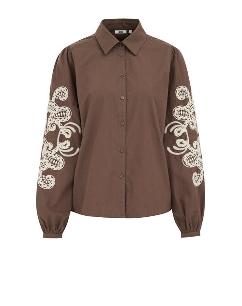WE Fashion Bluse  ecru / sepia