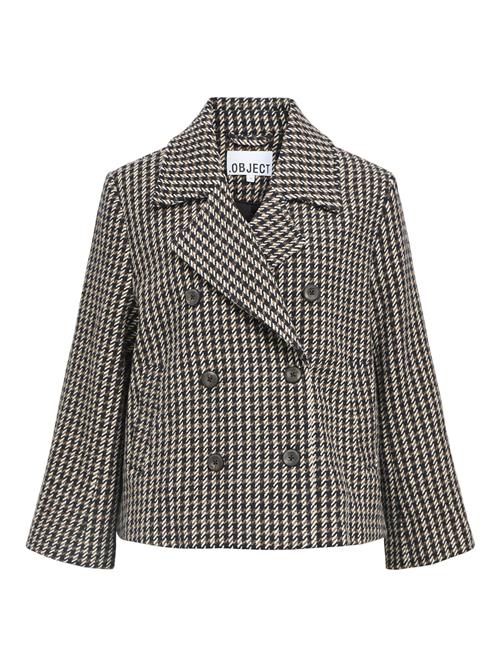 OBJECT Overgangsjakke 'OBJKeily'  beige / sort / hvid