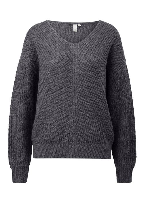 QS Pullover  mørkegrå