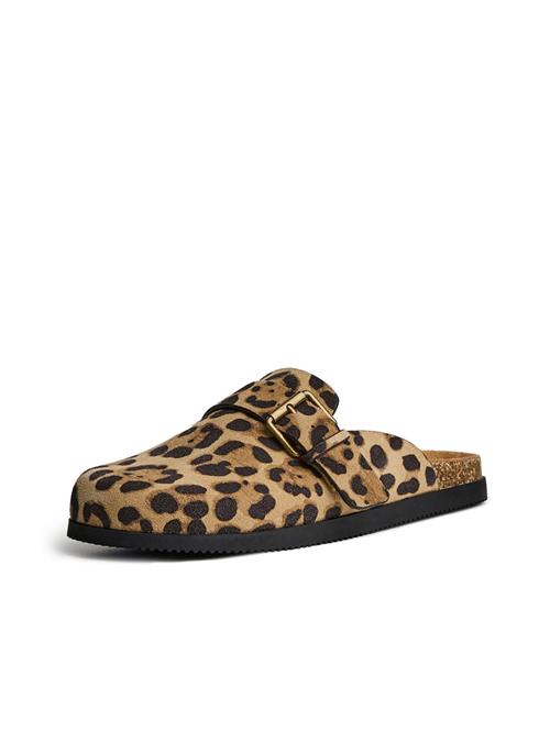 Bershka Pantoletter  cappuccino / lysebrun / sort