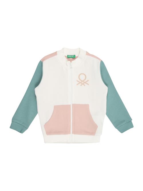 UNITED COLORS OF BENETTON Sweatjakke  turkis / guld / rosé / offwhite