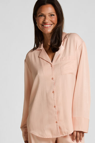 Hunkemöller Langærmet satinjakke Ayla Lyserød