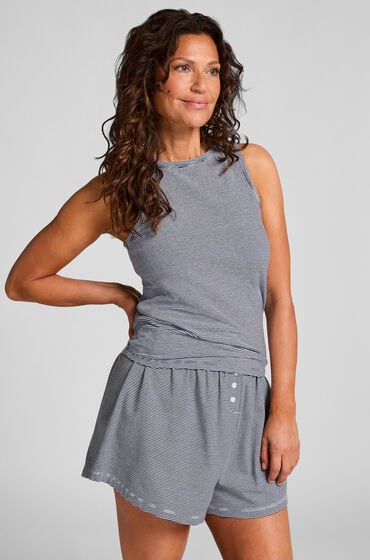 Hunkemöller Pyjamasæt Singlet Jersey blå
