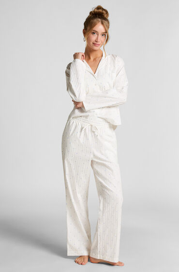 Hunkemöller Regular pyjamasbukser Jacquard Hearts blå
