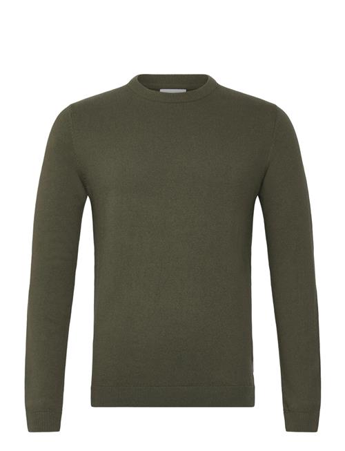 100 Recycle Knit Round Neck Lindbergh Green